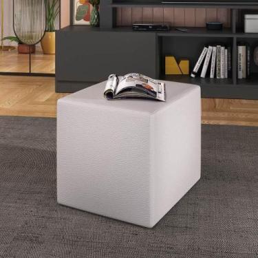 Imagem de Puff Quadrado 33x41x33cm Multimóveis Ex5001 Branco Branco - MULTIMOVEI