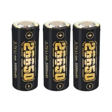 Imagem de Bateria Recarregável De Íon De Lítio 26650 5000mAh 3.7V Para Lanterna 