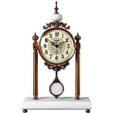 Imagem de Relógio de mesa arte mudo sala de estar mármore relógio de mesa digital decoração de casa-D||1
