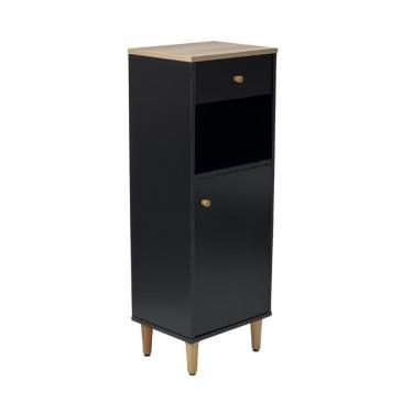 Imagem de Gabinete Armário Banheiro Ditália 1pt 1gav Bn-07 Preto