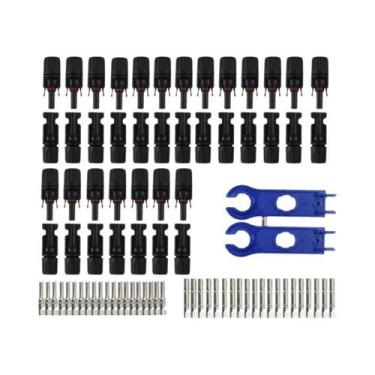Imagem de Kit Conector Solar DC À Prova d'Água 1000V 30A 200 100 40 20 10 5 Peça