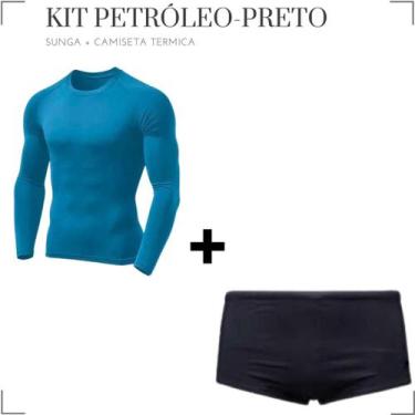 Imagem de Kit Sunga Tradicional Boxer Camisa Proteção Malha Fria Natação Segunda