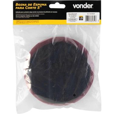 Imagem de Boina Espuma De Corte 5'' Fixa Fácil Para Politriz Rotativa E Roto Orbital Vonder