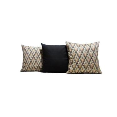 Imagem de Kit Capas Almofadas 45 x 45 Estampadas Compose Geométrico Nallu Decor 