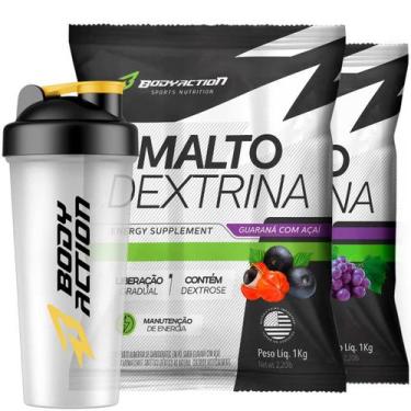 Imagem de 2x Maltodextrina Malto Dextrin 1kg Guaraná Com Açaí e Uva - BODYACTION