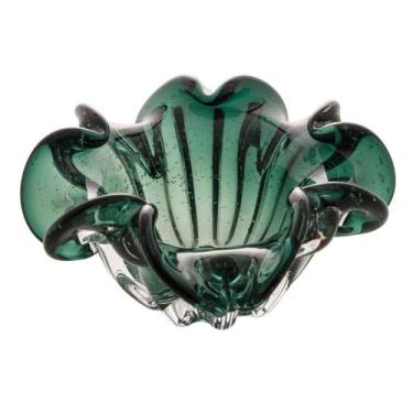Imagem de Centro de Mesa de Vidro Italy Verde Esmeralda 21 x 10cm Wolff