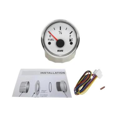 Imagem de Medidor De Nível De Combustível 52mm Com Luz Vermelha E Amarela 9-32V 