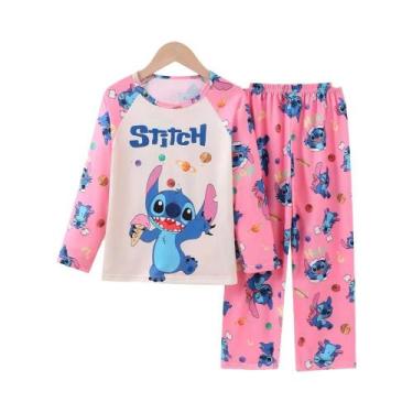 Imagem de Conjuntos De Pijamas Para Meninos E Meninas Com Estampa Stitch, Camise