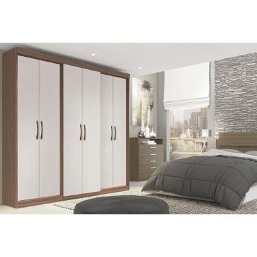 Imagem de Guarda Roupa Casal PH 1675 6 Portas de Correr 2 Gavetas MDP Off White Herval
