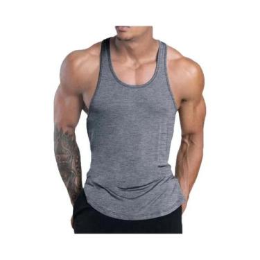 Imagem de Camiseta Regata Masculina De Secagem Rápida E Elástica Para Fitness, T