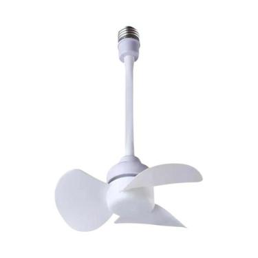Imagem de Ventilador De Teto Mini LED USB Com Lâmpada De Base E27 Para Quarto E 