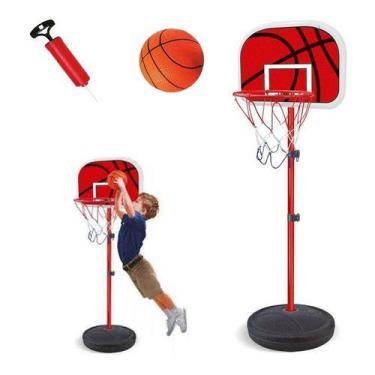 Imagem de Cesta De Basquete Radical Infantil Até 2,02m Rede Bomba Bola - DM Toys
