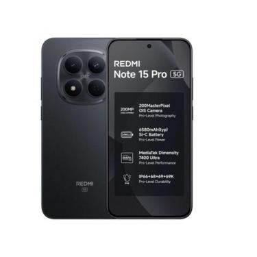 Imagem de Smartphone Xiaomi Redmi Note 15 Pro 5G 8ram/256GB Preto, 256GB, Preto