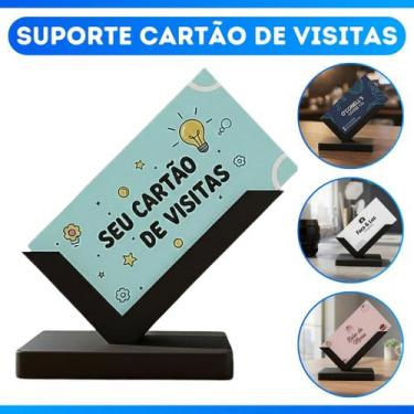 Imagem de Expositor Porta Cartão De Visita Suporte Display De Mesa Escritório Sa
