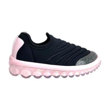 Imagem de Tenis Bibi Infantil Roller Preto Rosa Brilhante-Feminino