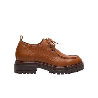 Imagem de SAPATO OXFORD FEMININO BOTTERO 377902 TRATORADO EM COURO Cor:CarameloT