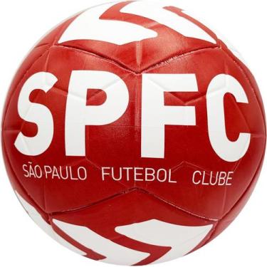 Imagem de Bola de Futebol Campo Sao Paulo FC SPFC Vermelha Tamanho 5 - Maccabi