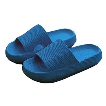 Imagem de Cloud Slippers, Cloud Cushion Slidess, Foggs Japan Slippers, Massage Foam Bathroom Slippers, Cloudfeet Ultra-Soft Slippers (Blue,10.5-11 Women/9-10 Men)