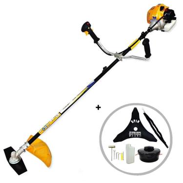 Imagem de Roçadeira Semiprofissional VR330H Vulcan 2T33CC 1,30HP Potente com Lâmina 2 Pontas e Carretel Nylon + Faca 3 Pontas Furo 25mm Tamanho 300mm Esp. 2,9mm