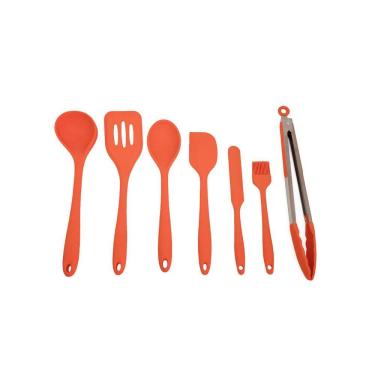 Imagem de Kit de Utensílios de Silicone com 7 peças Laranja - OIKOS