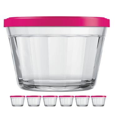 Imagem de Kit Pote Copo Americano C/Tampa Cor Sortida 1L Nadir 6Un