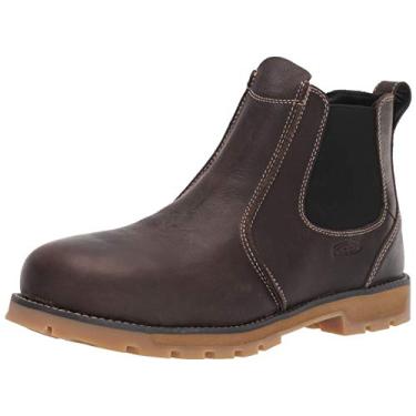 Imagem de KEEN Utility Seattle Romeo Tênis de trabalho masculino de cano médio com bico de liga, Castanho cascata/chiclete, 43