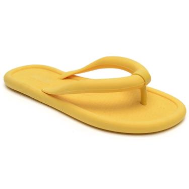 Imagem de Chinelo Feminino Nuvem Flip Flop Ortopédico Confortável Macio Amarelo