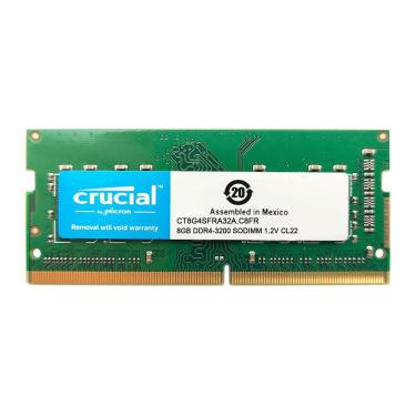 Imagem de Memória para Notebook 8GB Crucial, DDR4, 3200MHz, CL22 - CT8G4SFRA32A