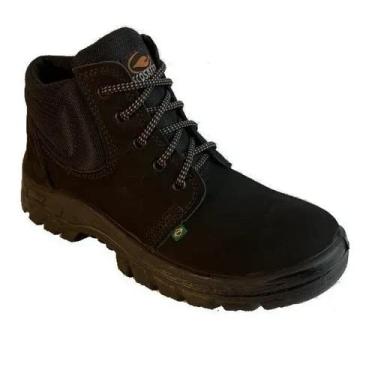 Imagem de BOTA DE SEGURANÇA ECOSAFETY PS136-AB BICO DE AÇO COURO NOBUCK PRETO C.A 8796 Tamanho:40