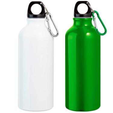 Imagem de Kit 2X Garrafa Squeeze Sport 500 Ml Topget Branco E Verde