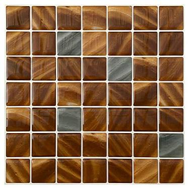 Imagem de Pastilha Adesiva Quadrada Marte Kit 4 Placas Adesivo 3 M