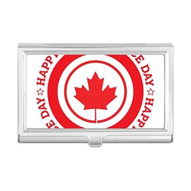 Imagem de Porta-cartões de visita Cananda Maple Leaf and Independence