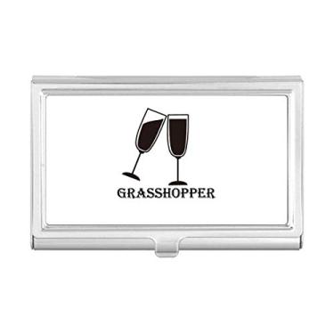 Imagem de Estojo porta-cartões de visita com desenho de grama Hopper para coquetel