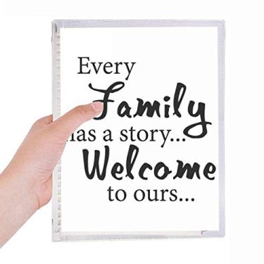 Imagem de Caderno com citações da Family Story, diário de folhas soltas, recarregável, papelaria