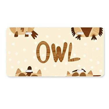 Imagem de DIYthinker Chapéu de vidro de sino, placa de carro de coruja, acessório de aço inoxidável