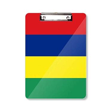 Imagem de Mauritius Bandeira Nacional da África Country Prancheta Pasta, Bloco de Escrita Placa de Apoio A4