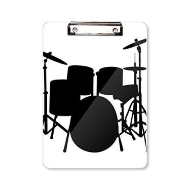 Imagem de Kit de bateria de música musical para prancheta de energia, pasta, bloco de escrita A4
