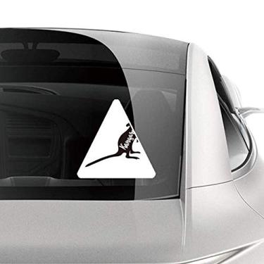 Imagem de DIYthinker Adesivo de animal canguru preto e branco para carro, motocicleta, bicicleta, bagagem
