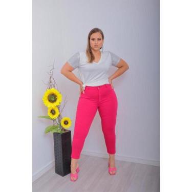 Imagem de Calça Sarja Colors Plus Size Feminina You Jeans Pink