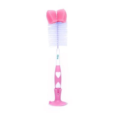 Imagem de Escova Para Mamadeiras e Bicos Rosa Comtac Kids