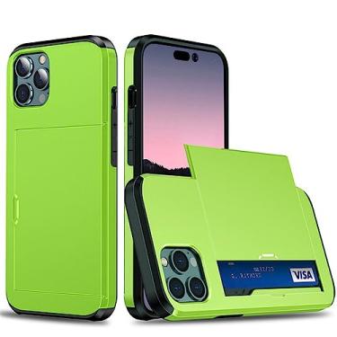 Imagem de Capa carteira com slot para cartão deslizante para iPhone 14 13 12 Mini 11 Pro XS Max XR X 6 7 8 Plus Capa de telefone à prova de choque com proteção resistente, k10, para iPhone 14 Plus