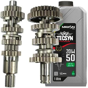 Imagem de Caixa de câmbio marcha completo ML125 Today125 CG125 Titan Fan 1977 a 1999 com óleo