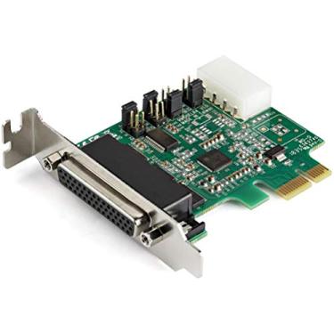 Imagem de StarTech. com Placa adaptador serial PCI Express RS232 de 4 portas - Placa controladora de host serial PCIe RS232 - PCIe para Serial DB9-16950 UART - Placa de expansão de baixo perfil - Windows e