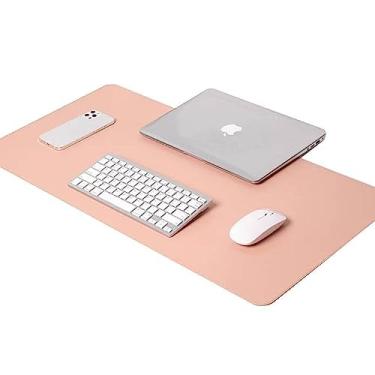 Imagem de Mouse Pad 90x40cm Desk Pad Gamer Grande Retangular Tapete De Mesa Profissional Design Slim Escritório Office Apoio Mouse Antiderrapante Fácil Deslize (ROSA)
