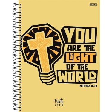 Imagem de Caderno Universitário Espiral 10 Matérias Cristo 100% Capa Dura 160 Folhas - São Domingos