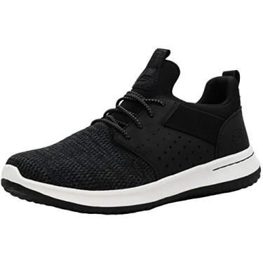 Imagem de Skechers Delson-Camben masculino de modelagem clássica, Preto/branco, 46