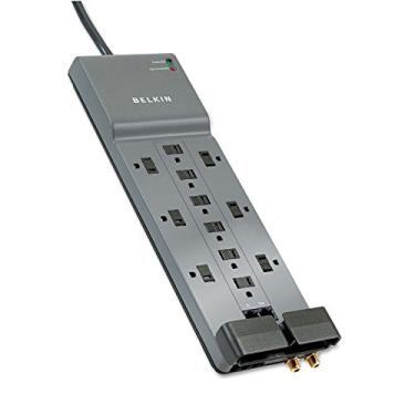 Imagem de Belkin BE112234-10 Protetor contra surtos para casa/escritório (12 tomadas; 1 pol/2-out proteção para telefone/modem; RJ45 e proteção coaxial)
