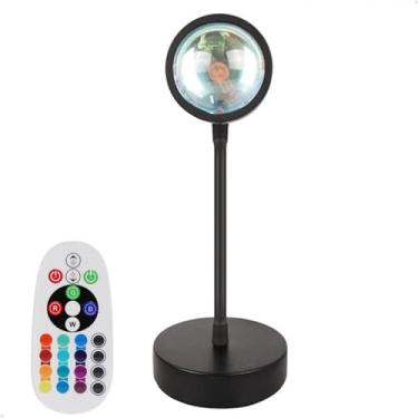 Imagem de Luminária Por do Sol Sunset Luz Led Noturna Lorben 16 Cores USB Controle Remoto e Bluetooth-GT6330