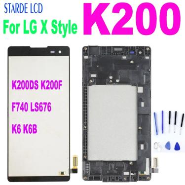 Imagem de 5.0 "para lg x estilo k200 k200ds k200f f740 ls676 lcd screen display toque digitador assembléia com