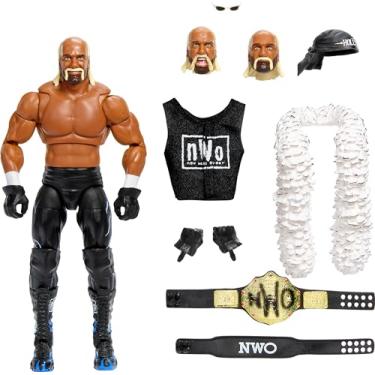 Imagem de Mattel WWE Ultimate Edition Action Figure & Accessories, 6-inch “Hollywood” Hulk Hogan Collectible Set, Swappable Pieces, Entrance Gear & 30 Articulation Points